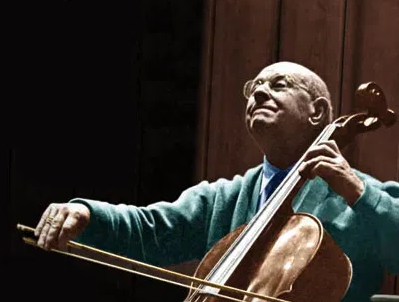 Pablo Casals making progress.