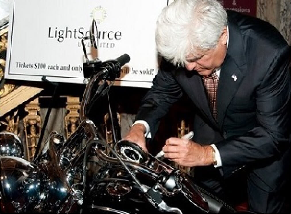 jay leno signs motorcycle