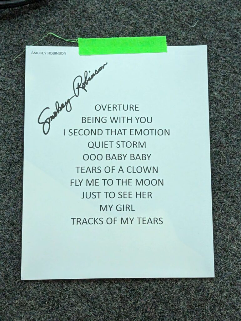 smokey robinson setlist